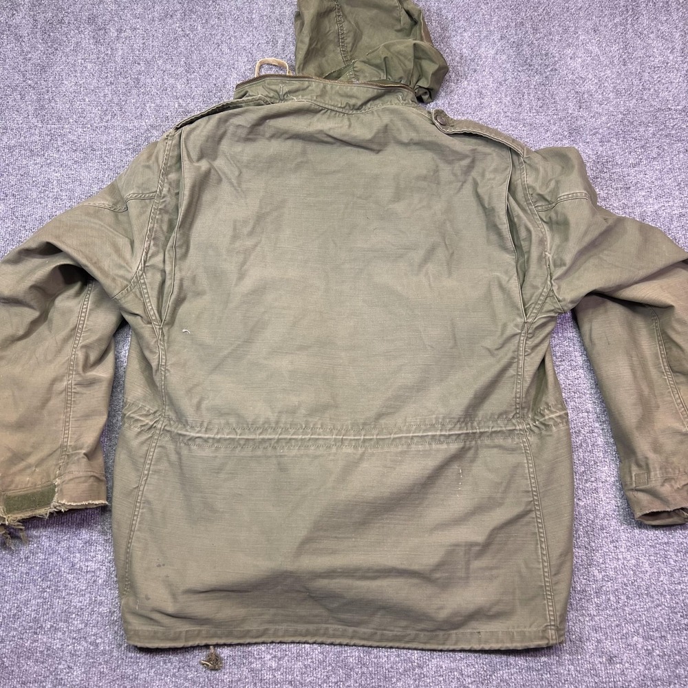 Vintage Alpha Industries Coat Mens XL Green Canvas Cold Weather Field OG-107 - Picture 8 of 14